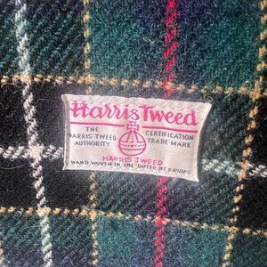 Harris Tweed Women's Crossbody Purse Bag Green & Black, 8x7x3” Scotland
